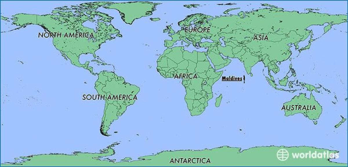 kaart maldiven buurlanden