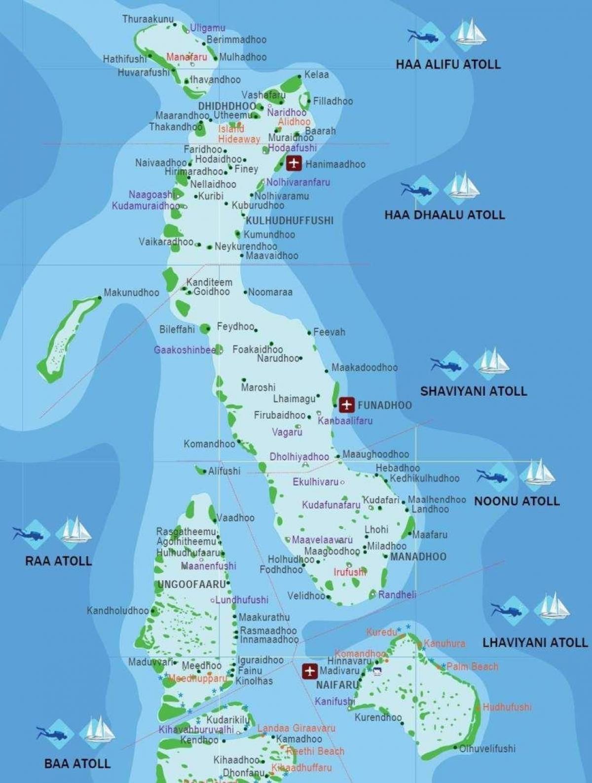 iles de maldiven kaart