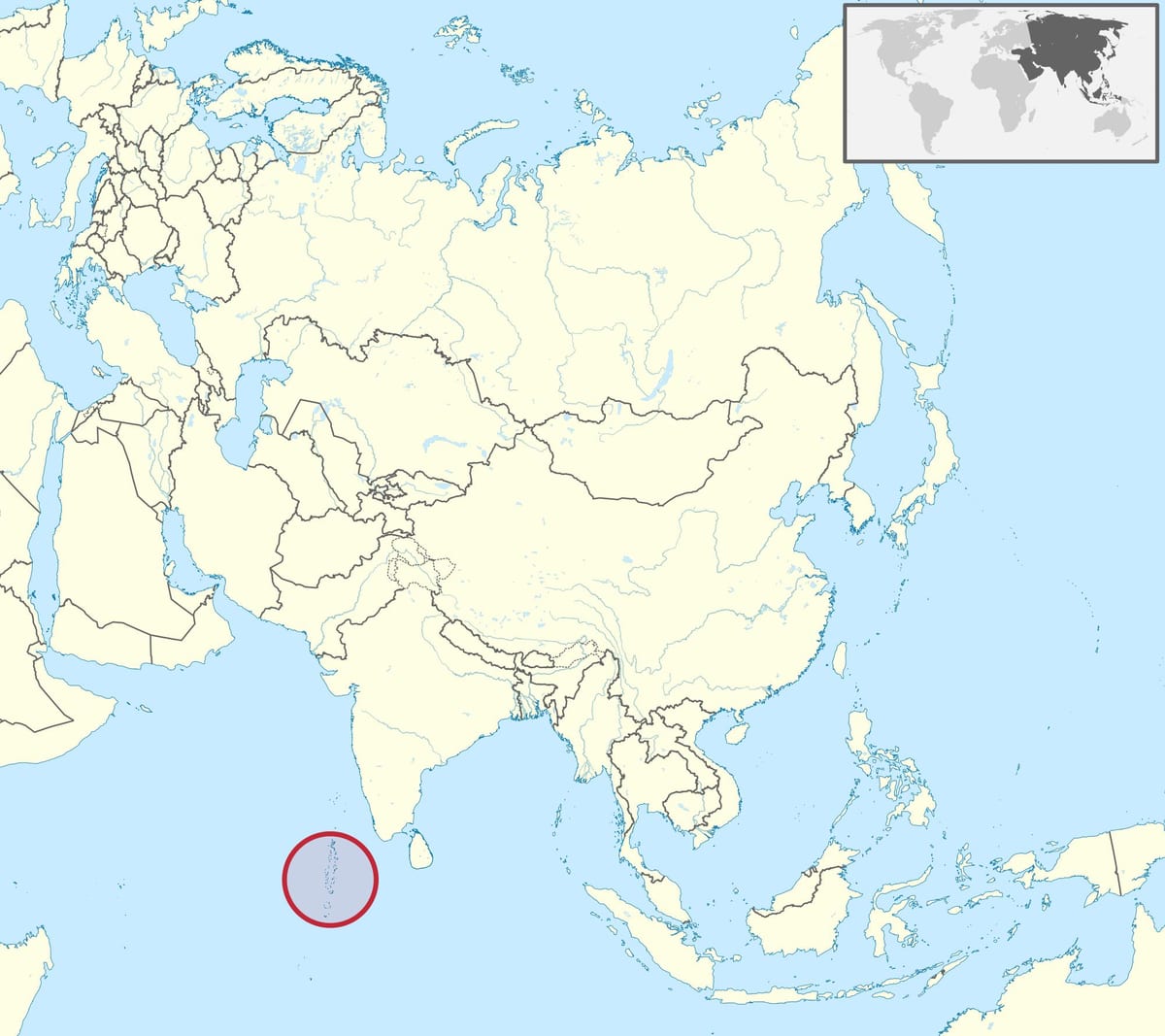 kaart van maldiven kaart van azië