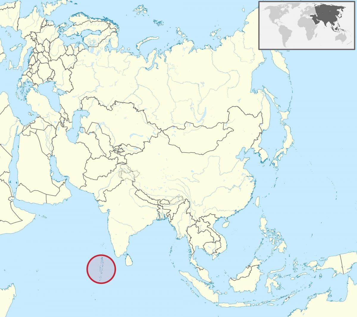 kaart van maldiven kaart van azië