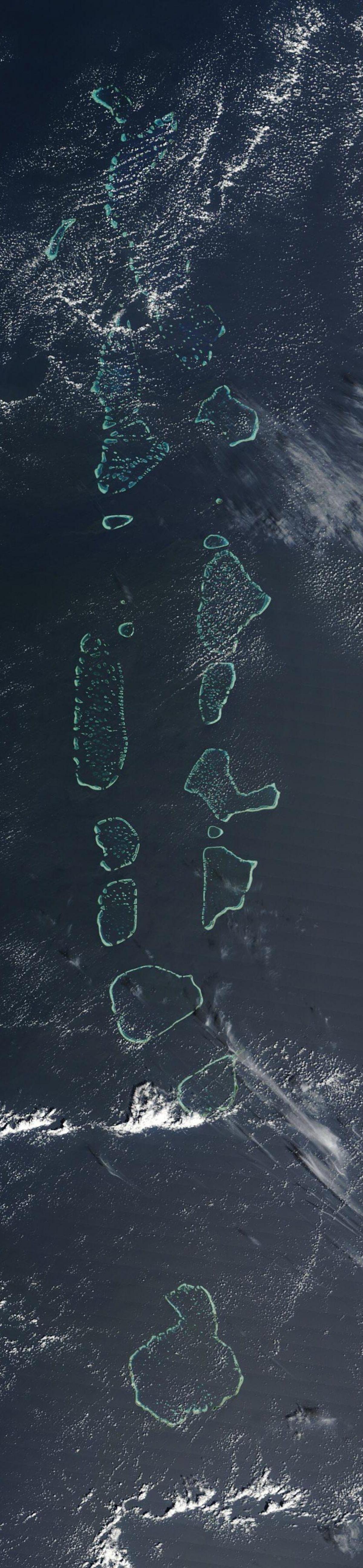 kaart van maldiven satelliet