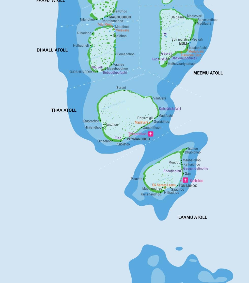 kaart van kandooma maldives