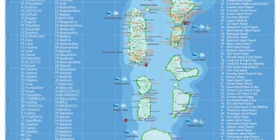 De maldiven geografische kaart