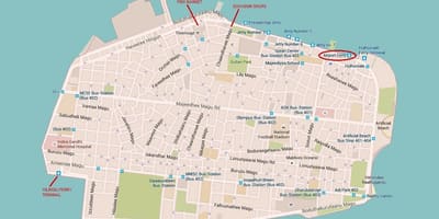Kaart van de stad malé, maldiven